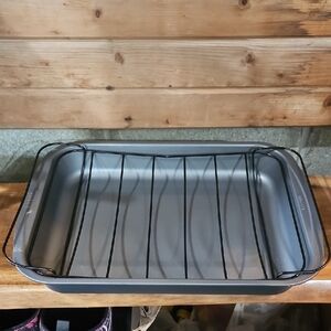 Good Cook Nonstick Large Roast Pan with Rack, 15 x 11"